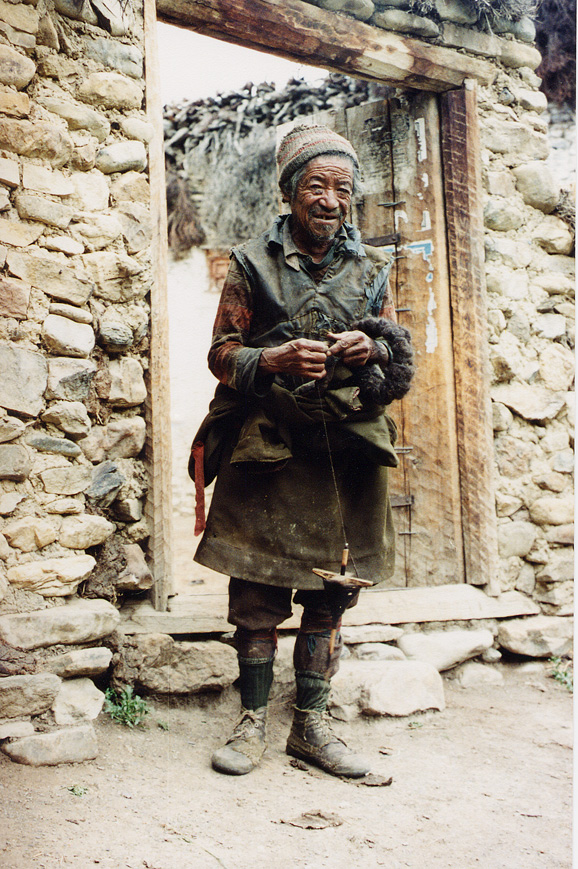 Old Man In Doorway / Nepal / Dolpo - Click Image to Close