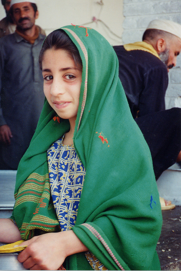 A Young Girl Smiling / Pakistan / Pushtun - Click Image to Close