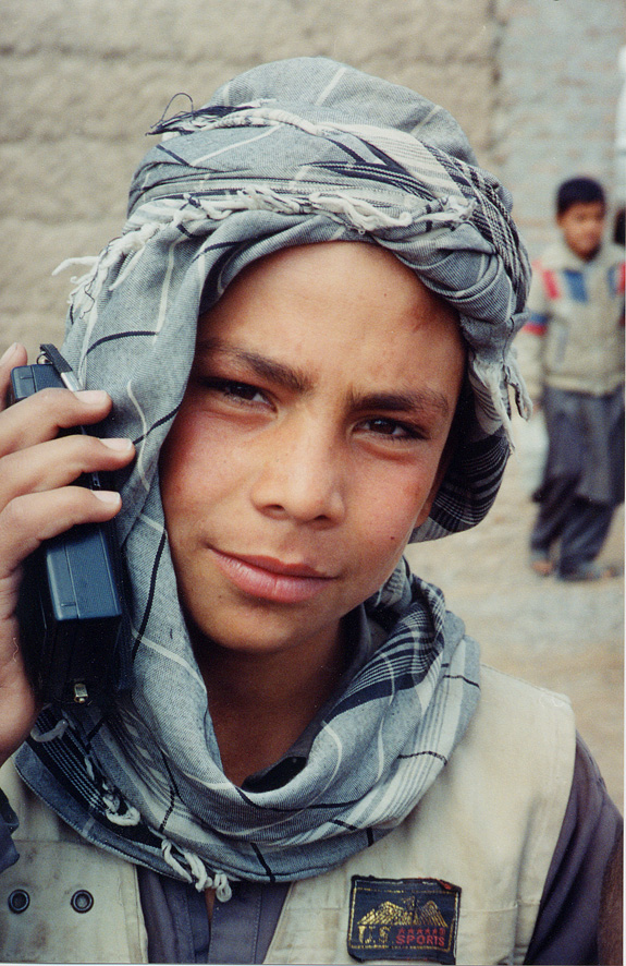 Boy On Cb Radio / Pakistan / Pushtun