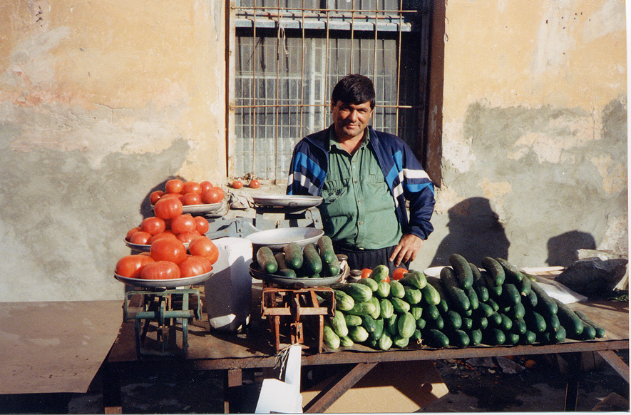 Man Selling Vegatables, Dagestan / Russia - Click Image to Close