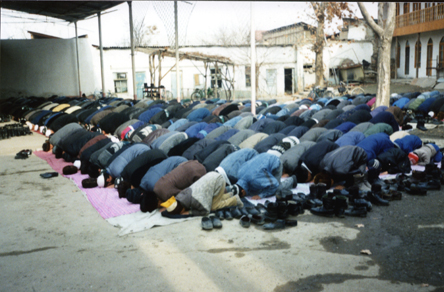 Prayer In The Streets / Uzbekistan - Click Image to Close