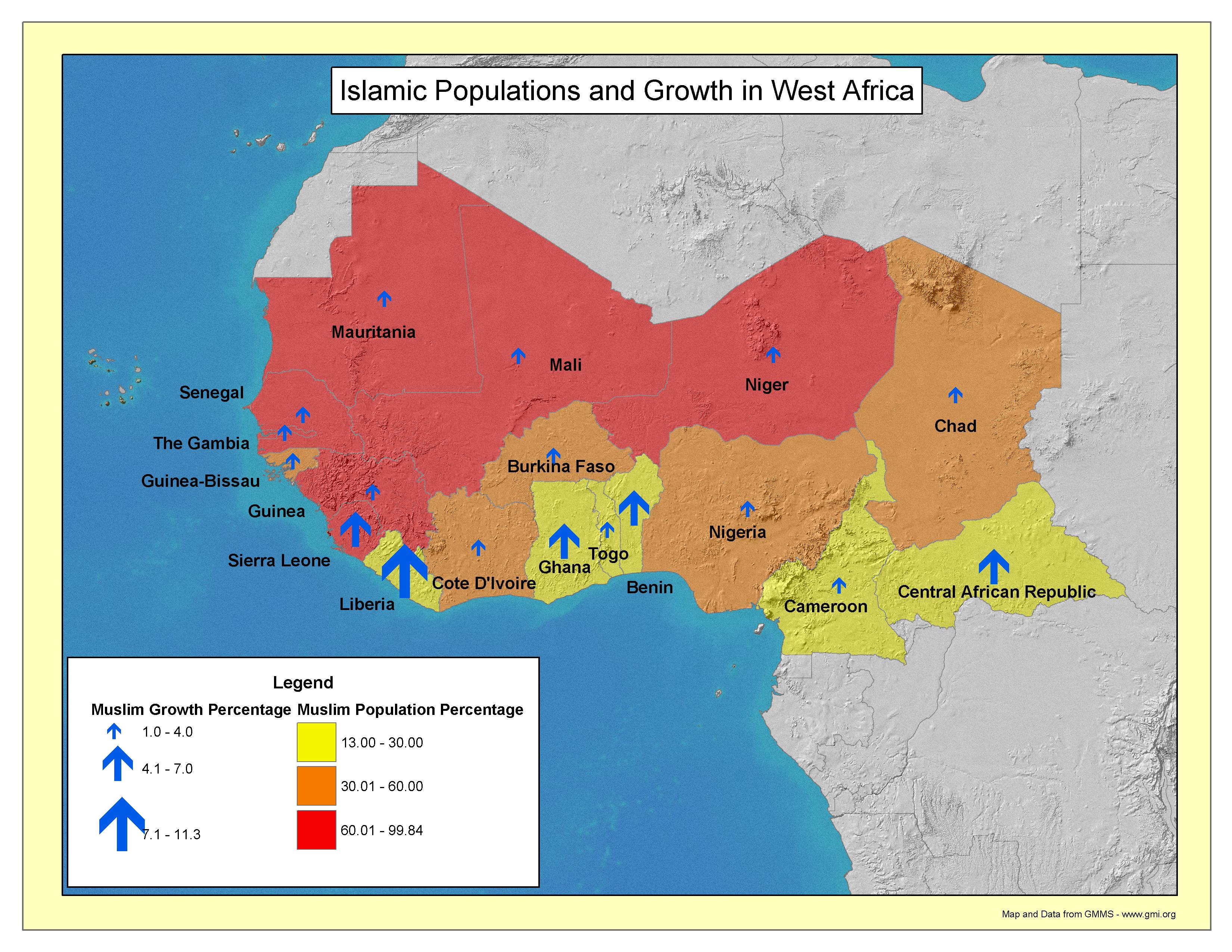 Islamic Populations and Growth in West Africa - Click Image to Close