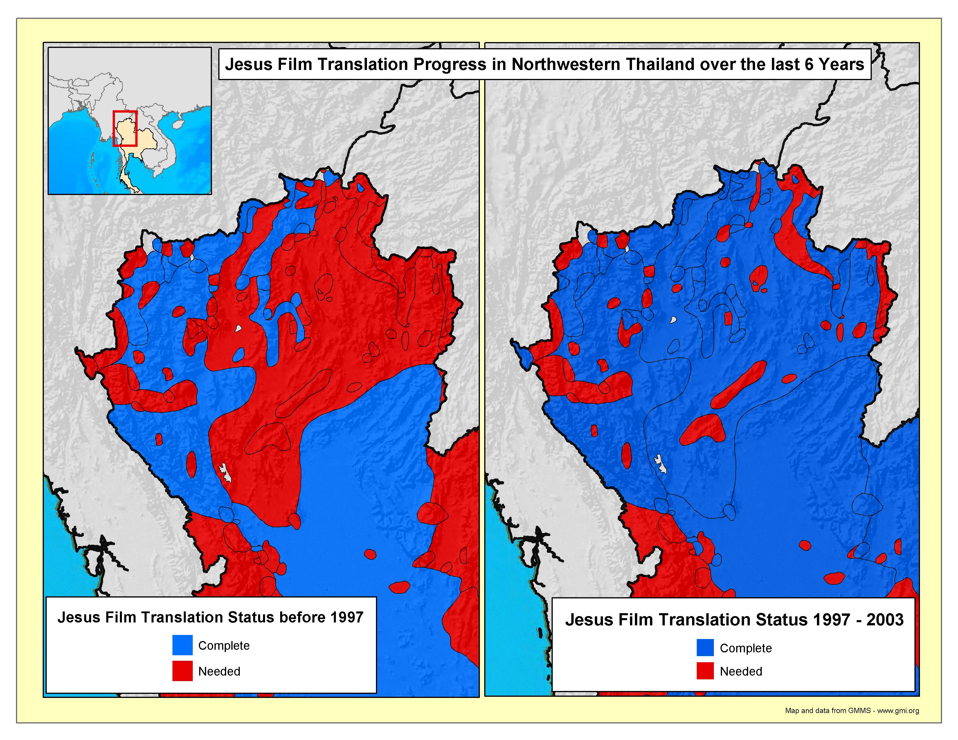 Jesus Film Translation Progress in Northwestern Thailand - Click Image to Close