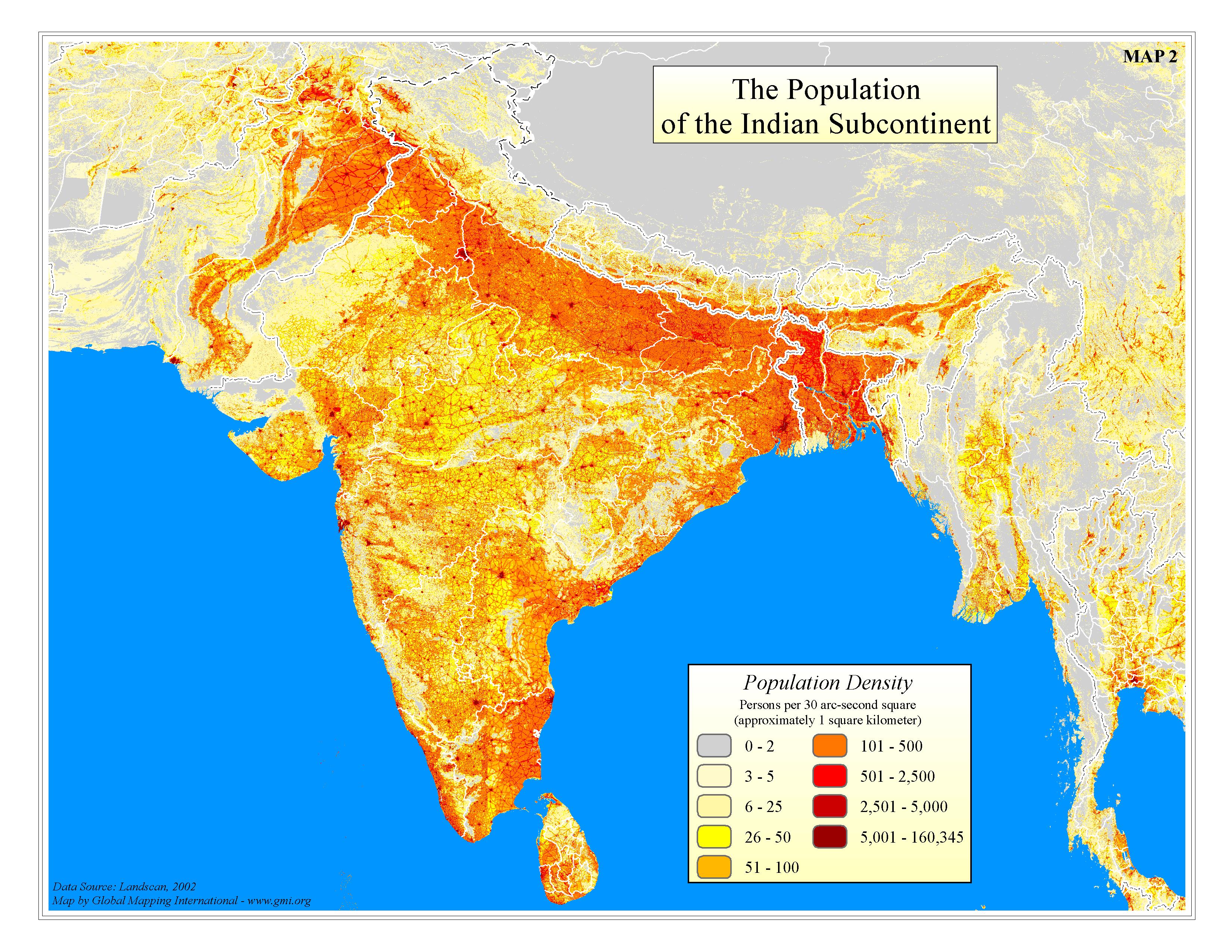 The Population of the Indian Subcontinent - Click Image to Close