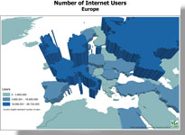 Number of Internet Users - Europe