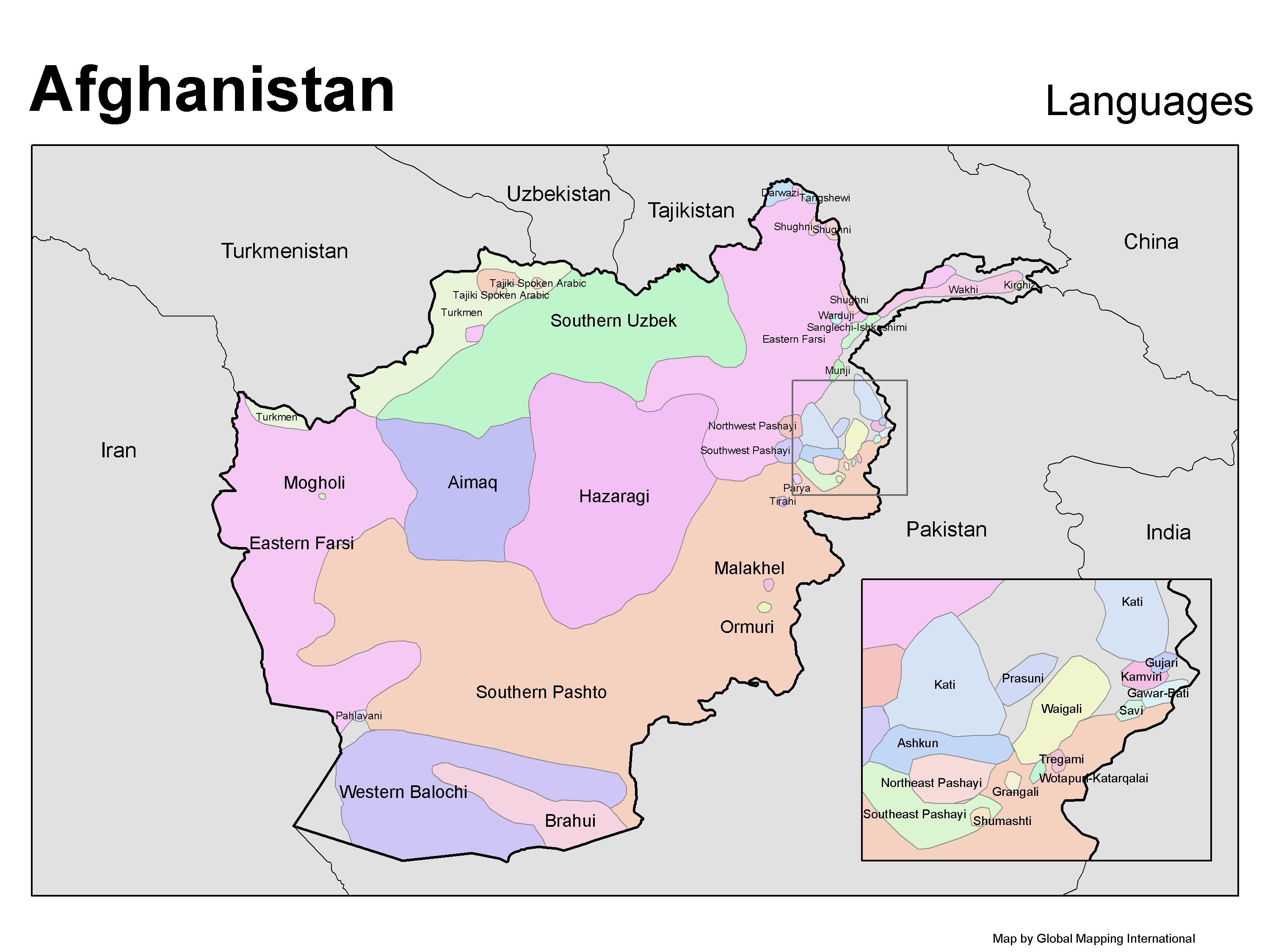 Afghanistan Languages - Click Image to Close