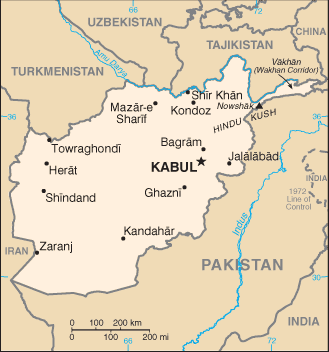 Afghanistan map (World Factbook)