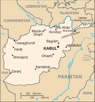 Afghanistan map (World Factbook) - Click Image to Close