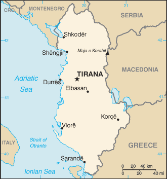 Albania map (World Factbook) - Click Image to Close