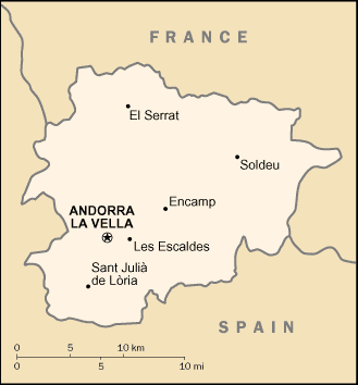 Andorra map (World Factbook) - Click Image to Close