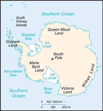 Antarctica (very general) map (World Factbook) - Click Image to Close