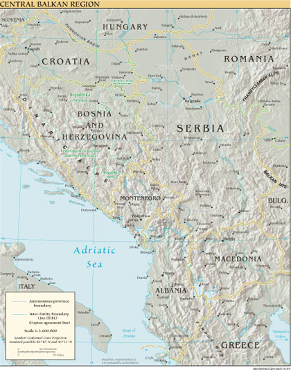 Central Balkan Region - Click Image to Close