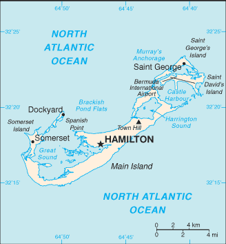 Bermuda map (World Factbook)