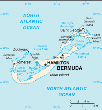 Bermuda map (World Factbook, modified) - Click Image to Close