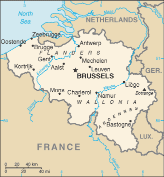 Belgium map (World Factbook) - Click Image to Close