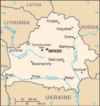 Belarus map (World Factbook) - Click Image to Close