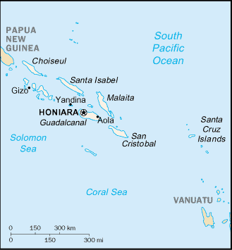Solomon Islands map (World Factbook)