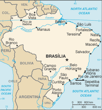 Brazil map (World Factbook)