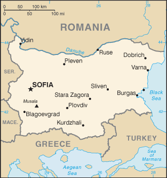 Bulgaria map (World Factbook) - Click Image to Close