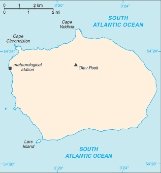 Bouvet Island map (World Factbook)