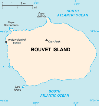 Bouvet Island map (World Factbook, modified)