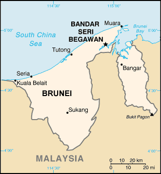 Brunei map (World Factbook, modified)