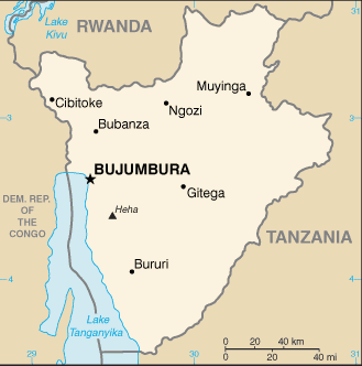 Burundi map (World Factbook)