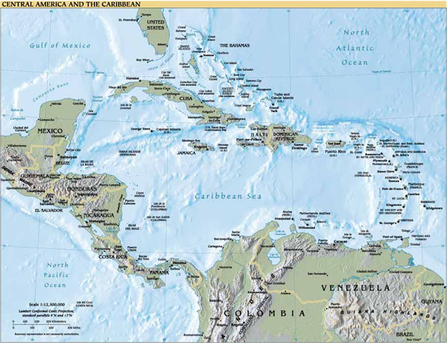 Central America and the Caribbean - Click Image to Close