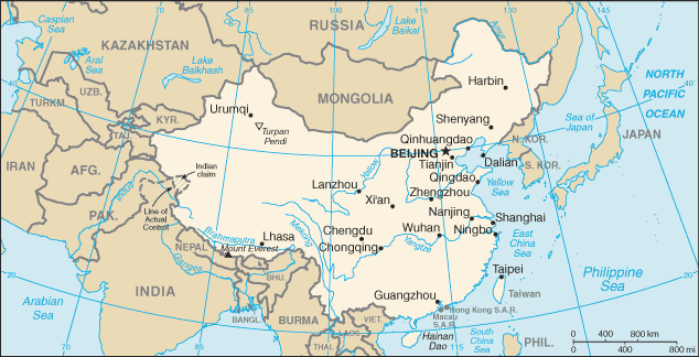 (image for) China map (World Factbook)