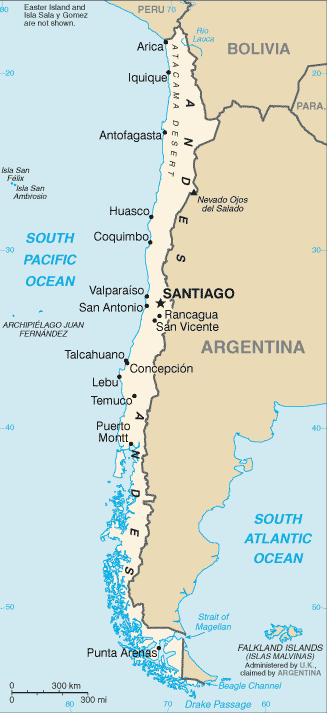 Chile map (World Factbook) - Click Image to Close