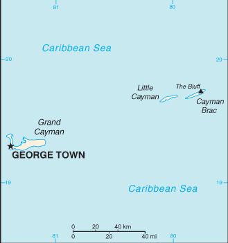 Cayman Islands map (World Factbook)