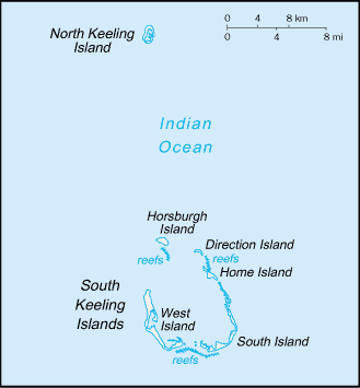Cocos (Keeling) Islands map (World Factbook)