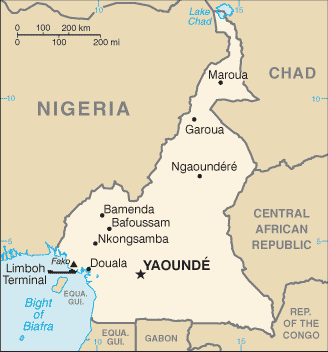 Cameroon map (World Factbook) - Click Image to Close