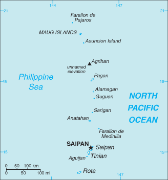 Northern Mariana Islands map (World Factbook) - Click Image to Close