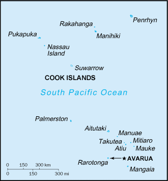 Cook Islands map (World Factbook, modified) - Click Image to Close