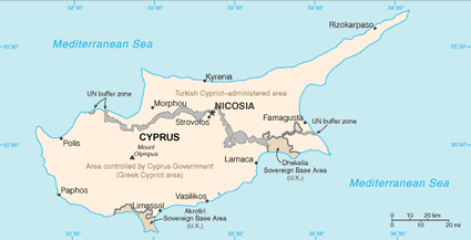 Cyprus map (World Factbook, modified)