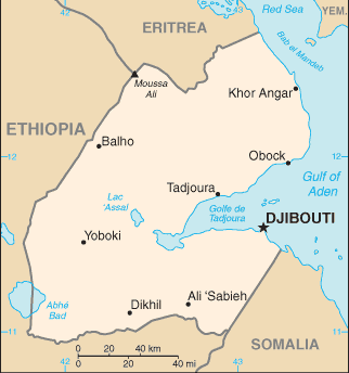 Djibouti map (World Factbook)