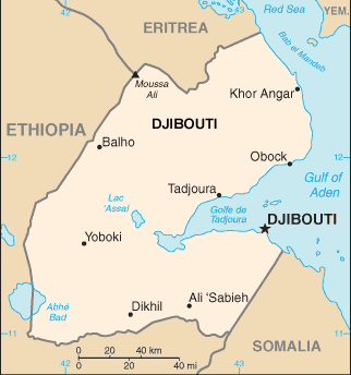 Djibouti map (World Factbook, modified) - Click Image to Close