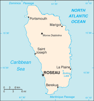 Dominica map (World Factbook)