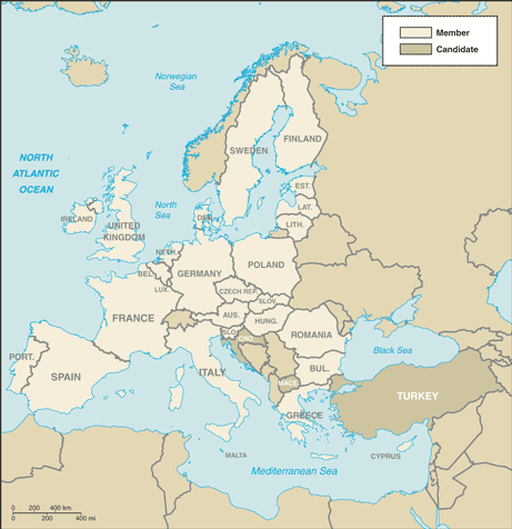 European Union map (World Factbook) - Click Image to Close