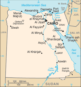 Egypt map (World Factbook)