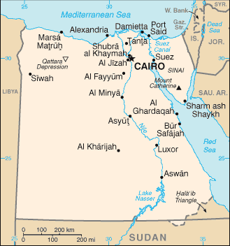 Egypt map (World Factbook) - Click Image to Close