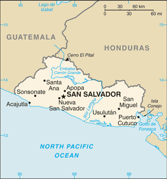 El Salvador map (World Factbook)