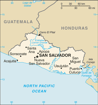 El Salvador map (World Factbook) - Click Image to Close