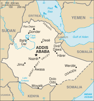 Ethiopia map (World Factbook) - Click Image to Close