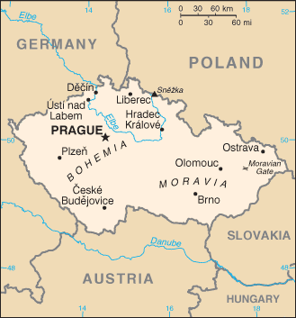 Czech Republic map (World Factbook) - Click Image to Close