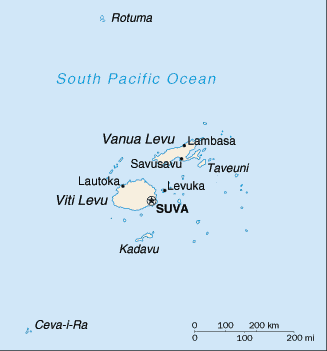 Fiji map (World Factbook)