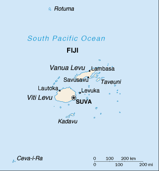 Fiji map (World Factbook, modified) - Click Image to Close