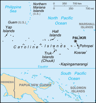 Micronesia, Federated States of map (World Factbook)