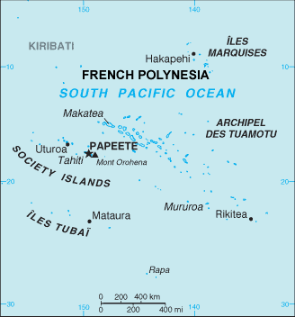 French Polynesia map (World Factbook, modified) - Click Image to Close